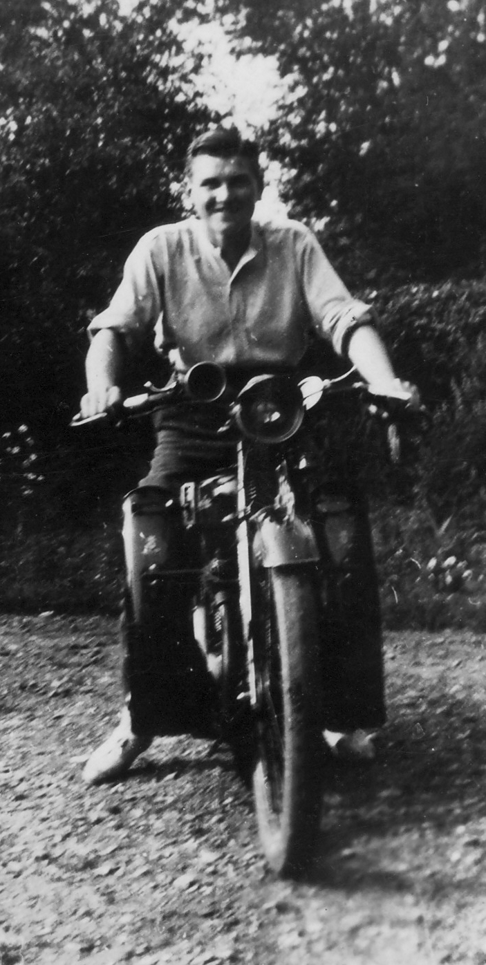 Hal on motorbike in 1930